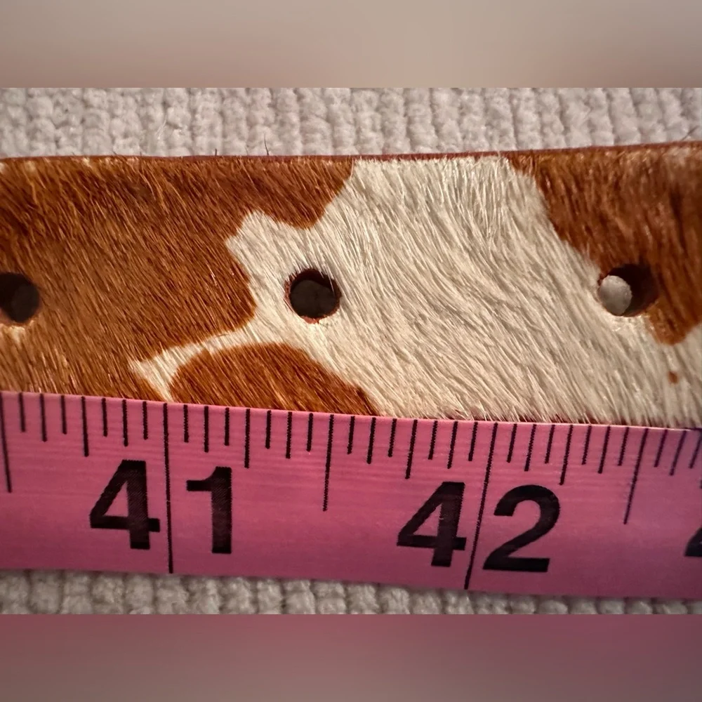 Most Wanted Women’s Cow Print Calf Hair Leather Belt. Size XL. NWOT - Picture 12 of 12